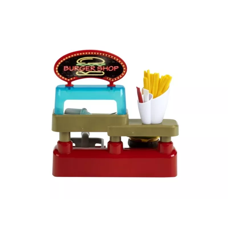 Set Play Burger Shop KLEIN 7336 — juguete de juego de rol compacto y fácil de limpiar para niños
