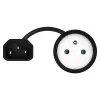 Savio CL-180 Cable adaptador de alimentación IEC C14 a CEE 7/5, 15 cm