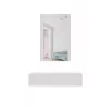 Tocador con espejo cama meble PAFOS 80×41,6×100 cm, blanco mate, marco de MDF, 1 cajón