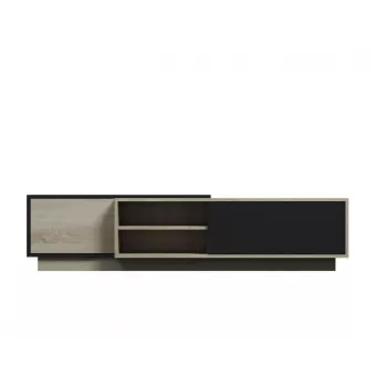 Mueble de TV Cama SIGMA1 180 roble Sonoma/negro brillante