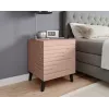 Mesita de noche cama meble NOVA 44x40x52 cm rosa mate, 1 cajón, marco de 16 mm