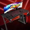 Mesa de ordenador Subsonic SA5706 negra recta PVC 120x60 cm