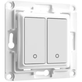 Interruptor de pared Shelly WS2 2 canales Blanco — Interruptor WiFi de pared de 2 canales Shelly WS2