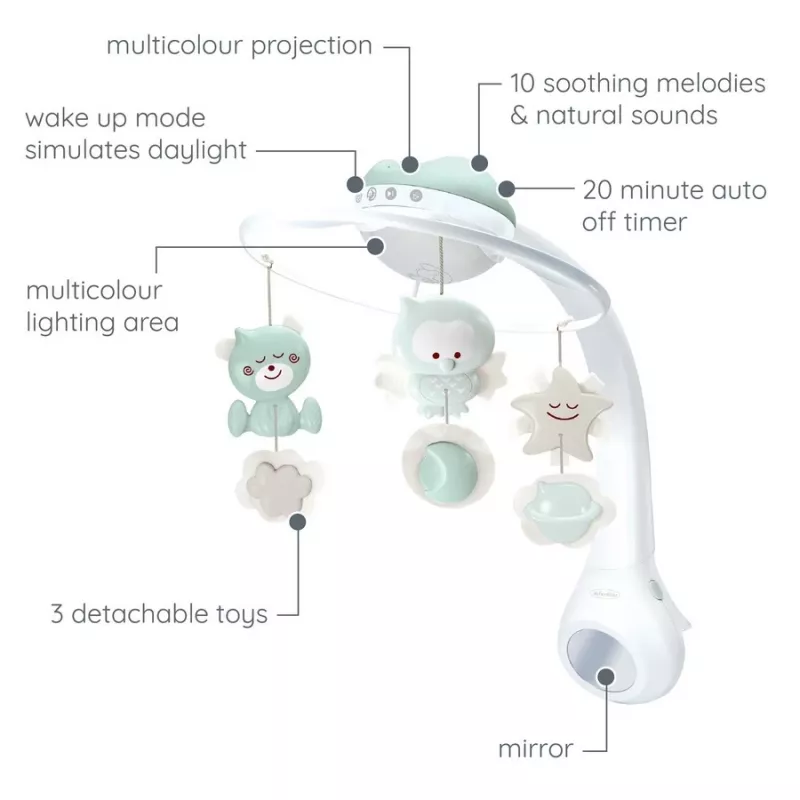Juguete musical B-kids Musix Box 3en1 Verde – caja de música interactiva 3 en 1 para bebés con luces y botones
