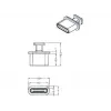 Tapa protectora para conector hembra DeLOCK 64013 USB Type-C negro