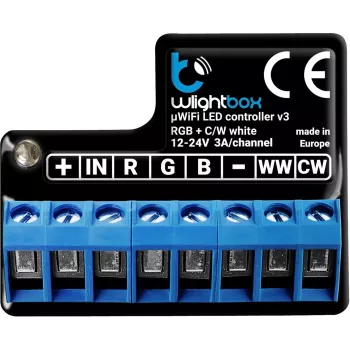BLEBOX wLightBox v3 módulo WLAN I/O 1x entrada binaria 1x salida LED RGBW/CCT