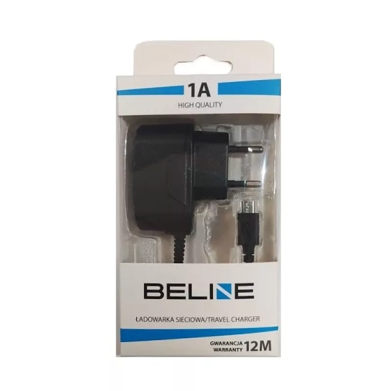 Cargador de viaje Beline Beli0013 microUSB 1A negro – compacto cargador de pared USB 1A