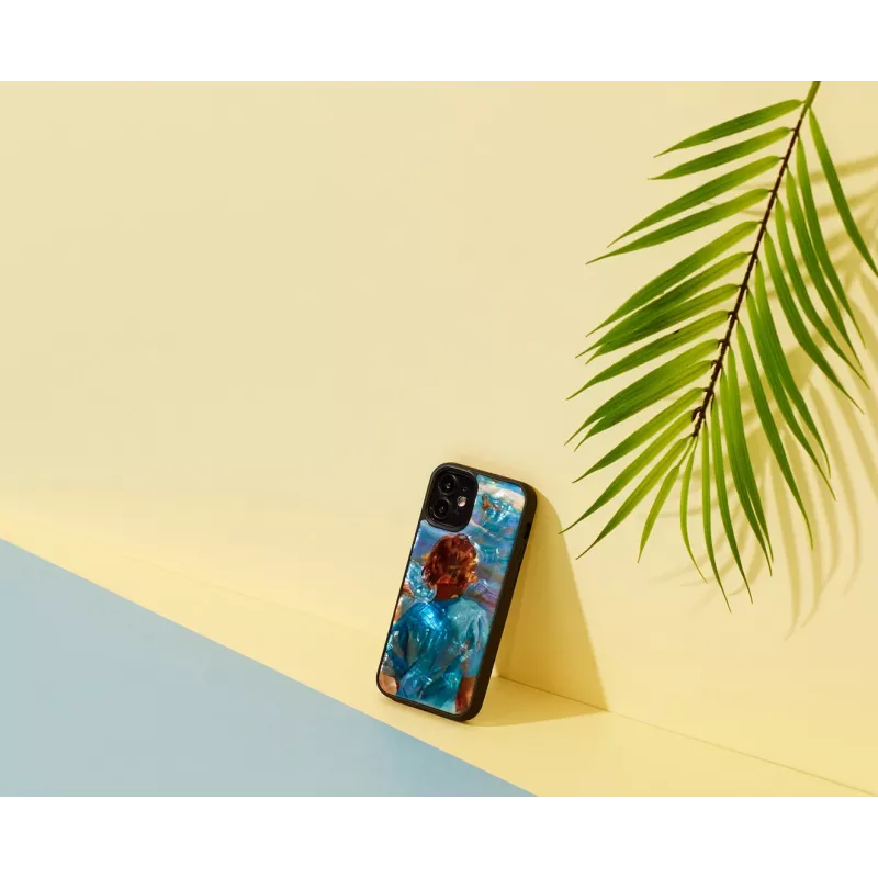 Funda protectora iKins para Apple iPhone 12 mini con diseño de playa infantil