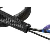 LOGILINK KAB0047 LOGILINK Organizador de cables flexible con cremallera, negro 2m