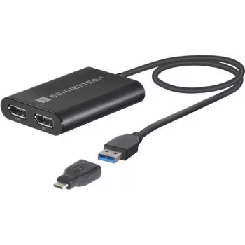 Adaptador de cable de vídeo Sonnet USB3-DDP4K USB Type-A 2 x DisplayPort negro (USB3-DDP4K)