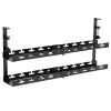 Organizador de cables para escritorio MACLEAN MC-102 – bandeja bajo la mesa de dos niveles, carga máx. 5 kg, longitud máxima 728 mm, negro