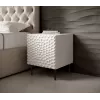 Cama Meble HOLE mesita de noche, juego de 2 uds., 44×40,5×53,5 cm, blanco mate