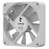 Ventilador APNX FP1-Q 120 PWM ARGB-WT 120 mm, control PWM, iluminación ARGB, marco blanco