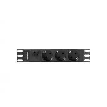 LANBERG REGLETA DE ENCHUFES 10 RACK (1U, 16A, 3X SCHUKO)