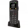 Bea-fon SL260 Silver Line teléfono móvil básico, 2,2 pulgadas, 176 x 220, microSD, negro/plateado