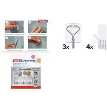 Tesa Powerstrips ganchos adhesivos para máx. 0,5 kg, 3 uds. (58620-00003-00)
