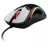 Ratón gaming Glorious Model D - negro, brillante + alfombrilla - XL