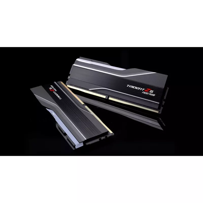 G.Skill Trident Z5 Neo RGB - DDR5 - Kit - 32GB: 2 x 16GB - DIMM 288-PIN - 6400 MHz / PC5-51200 - CL32 - on-die ECC - negro mate (F5-6400J3239G16GX2-T