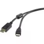 Cable de vídeo y audio DisplayPort a HDMI Renkforce 1,8 m – conexión digital para fuente DP a pantalla HDMI