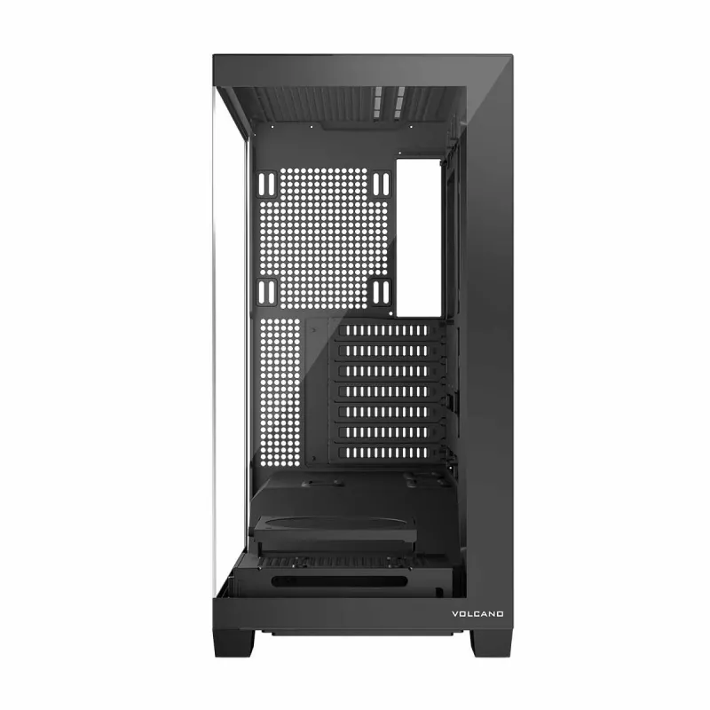 Caja de PC MODECOM Volcano Stellar NF ATX Midi Tower, cristal templado, negra, compatible con ATX/micro ATX, GPU hasta 420 mm, disipador de CPU 175 mm