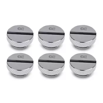 Alphacool Eiszapfen tapones roscados G1/4, cromado, pack de 6
