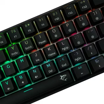 Teclado mecánico White Shark Shinobi-2 negro distribución US con switches Brown