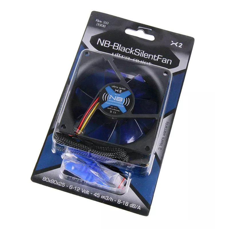 Noiseblocker BlackSilentFan X2 ITR-X-2 ventilador para caja, 80 x 80 x 25 mm
