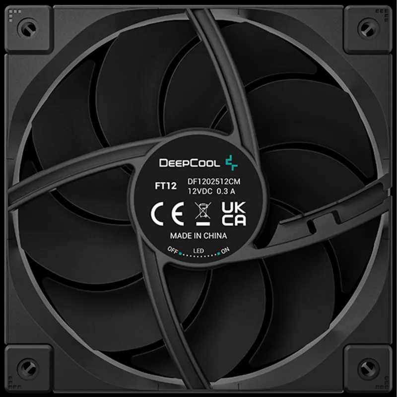 Ventilador de carcasa Deepcool FT12 120mm - Negro