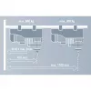 Brazo oscilante GT-SA 1100, soporte gris, para cable de tracción