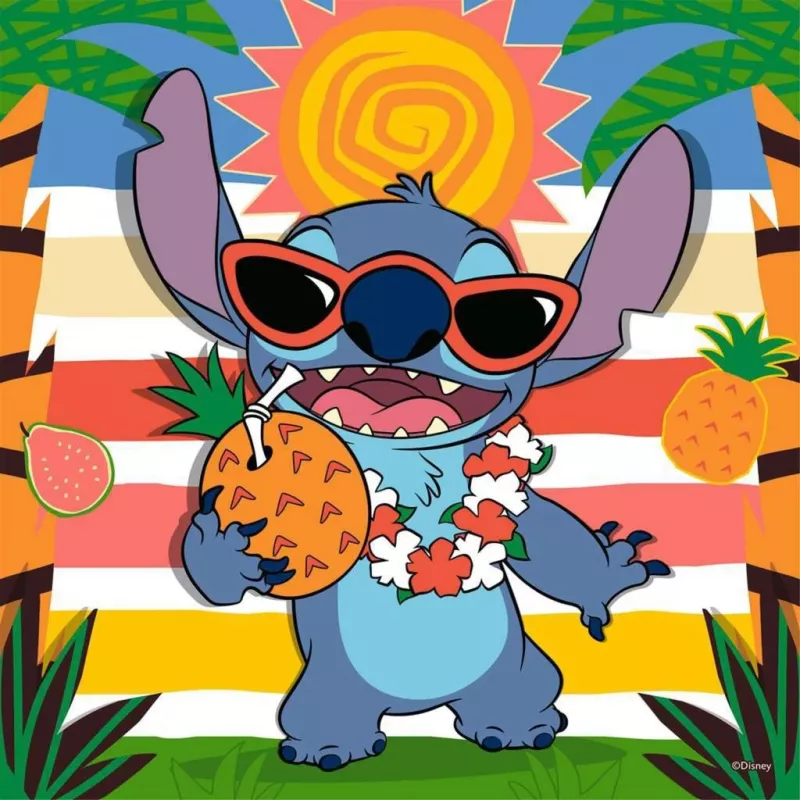 Puzle infantil Ravensburger Disney Stitch — 3 x 49 piezas, apto para niños