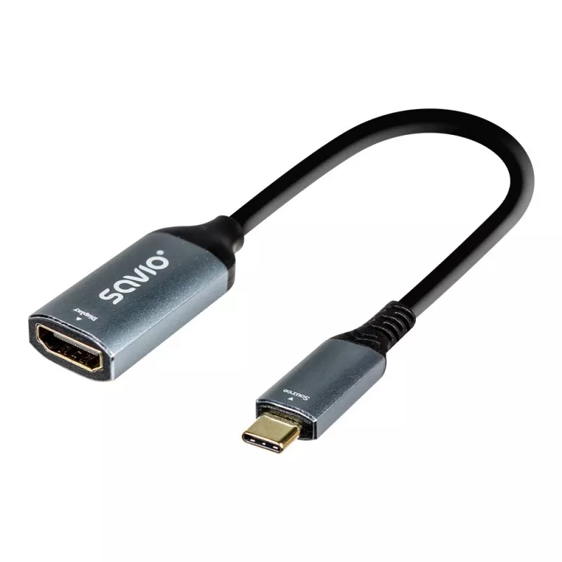 Savio Adaptador USB-C (M) HDMI (H), 4K, 60Hz, Aluminio, AK-78
