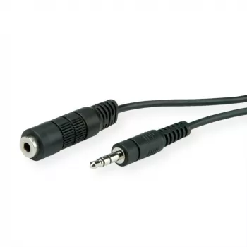 ROLINE Cable alargador de audio - Conector jack mini estéreo macho a conector jack mini estéreo hembra