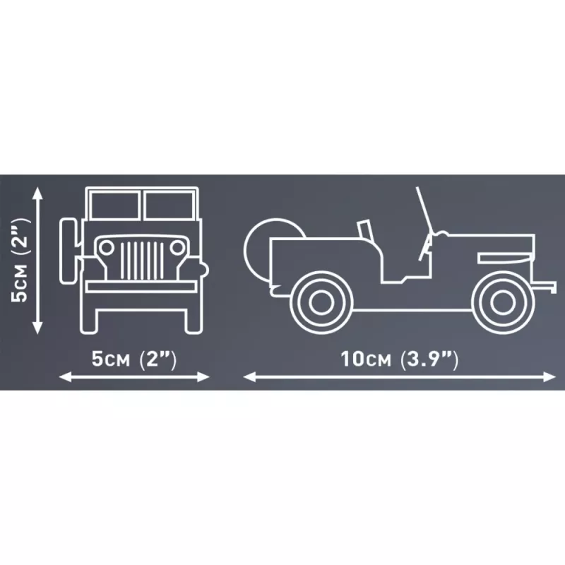 Juguete de construcción Cobi Jeep Willys CJ-2A verde modelo 24517 – set de bloques