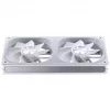 Ventilador Jonsbo ZA-240 ARGB Infinity Mirror de 240 mm blanco, dos ventiladores de 120 mm, soporte PWM
