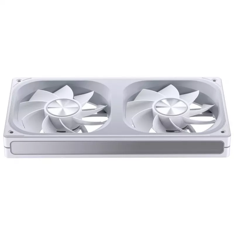 Ventilador Jonsbo ZA-240 ARGB Infinity Mirror de 240 mm blanco, dos ventiladores de 120 mm, soporte PWM