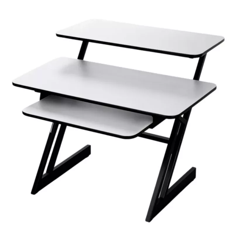 SD3 - Escritorio estudio puesto de trabajo tablero estante para equipo de audio bandeja extraíble para teclado 91,4 cm