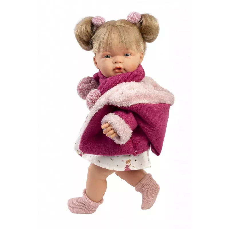 Muñeca Joelle 38 cm de Llorens — muñeca bebé llorona con rasgos realistas y cuerpo blando