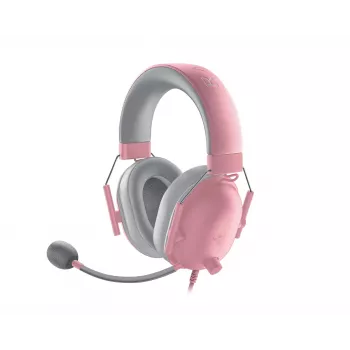 Auriculares Razer BlackShark V2 X auriculares gaming binaurales con cable, 3,5 mm, 7.1 virtual, 32 Ω, almohadillas de espuma, rosa