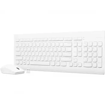 Lenovo GX30W75336 510 kit inalámbrico de teclado y ratón, 2,4 GHz nano USB, blanco