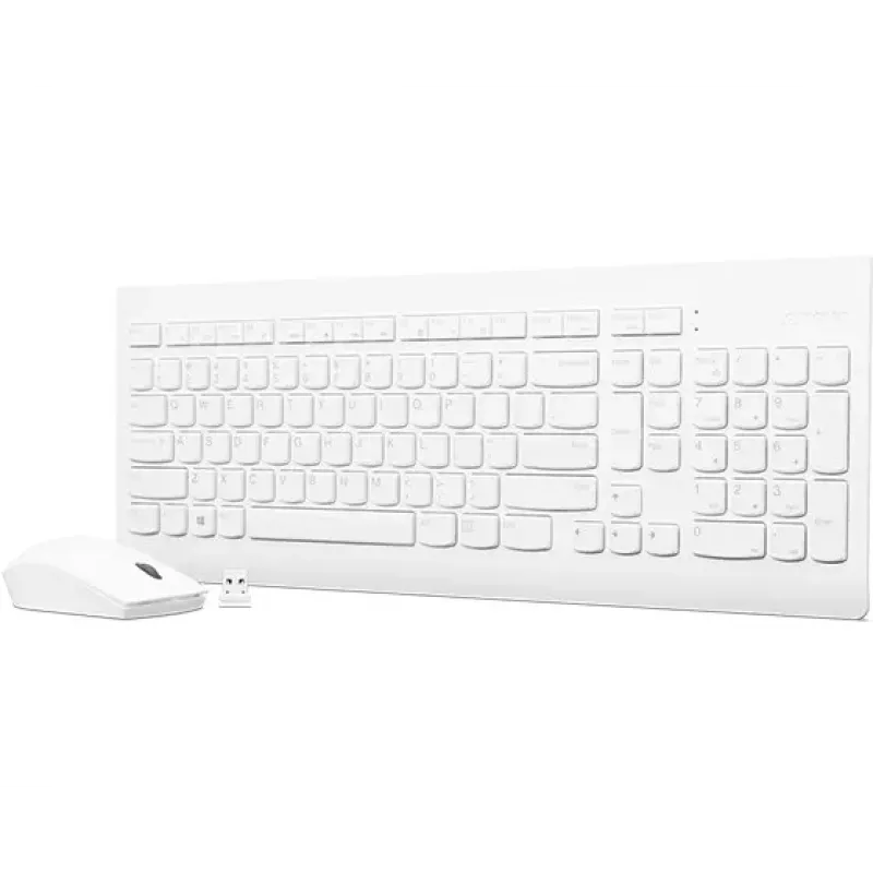 Lenovo GX30W75336 510 kit inalámbrico de teclado y ratón, 2,4 GHz nano USB, blanco