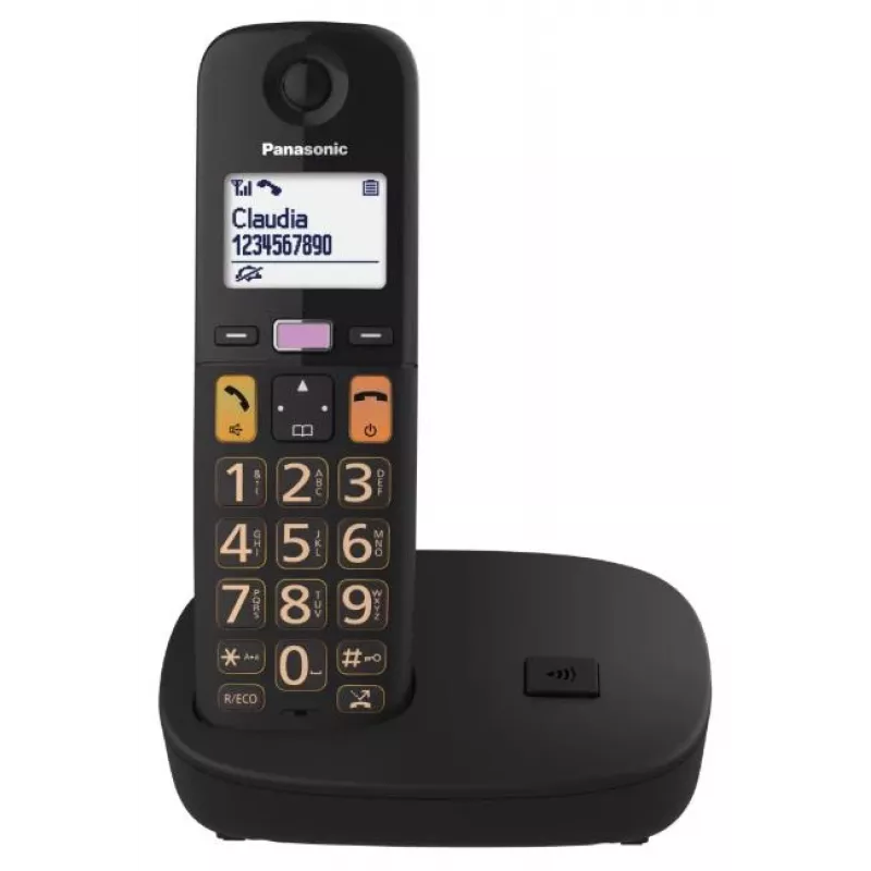 Teléfono inalámbrico Panasonic KX-TGU110FXB con tecnología inalámbrica DECT