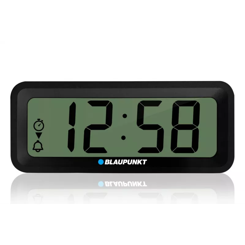 Accesorio electrónico BLAUPUNKT CL04BK — reloj compacto negro con termómetro, indicador de humedad, calendario, alarma, función de repetición, pila AAA