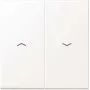 Marco de cubierta Jung LS995PWWM, sin tornillos, plástico, marco simple, blanco