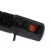 Regleta con interruptor: 8 tomas, cable de 1,5 m, negro