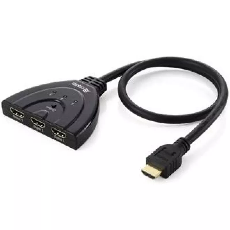 Switch HDMI Equip 3x1, 1920 x 1080 píxeles, Full HD, negro