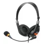 Auriculares con micrófono NATEC Drone con cable, diadema, llamadas/música, negro, naranja
