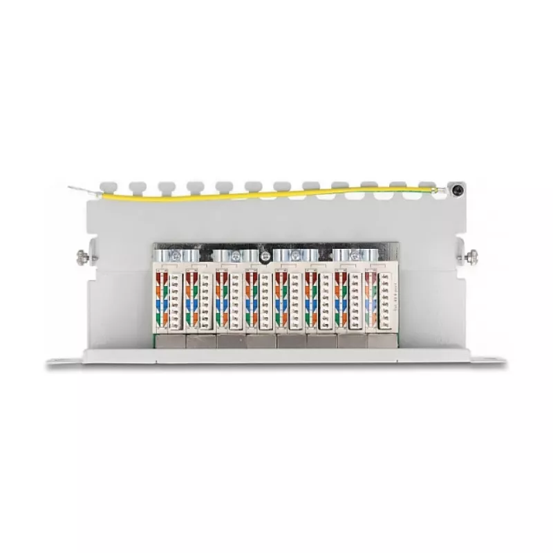Panel de parcheo DeLOCK 10 pulgadas 8 puertos Cat.6A 1U gris