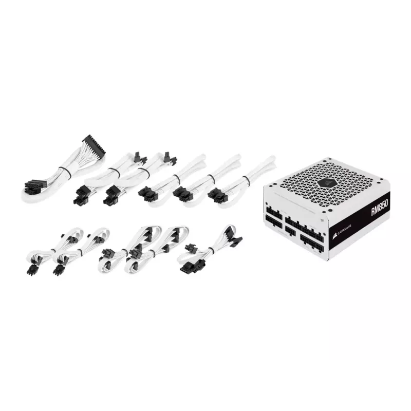 Corsair | Fuente de alimentación totalmente modular | RM White Series RM850 | 850 W