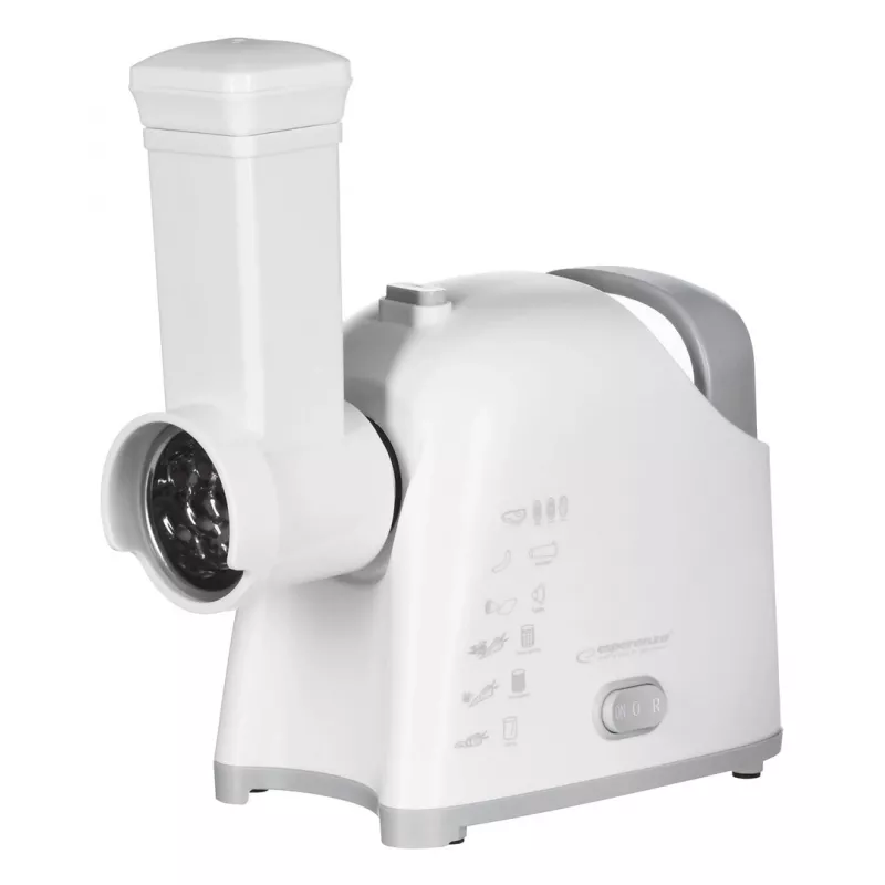 Picadora de carne ESPERANZA EKM033, 2200 W, blanca, cuchilla de acero inoxidable, marcha atrás, embudo para salchichas, accesorio para kibbeh