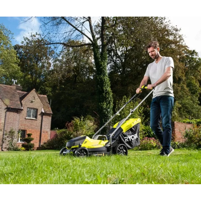 Ryobi RLM18X33B40 Cortacésped de empuje a batería negro, verde